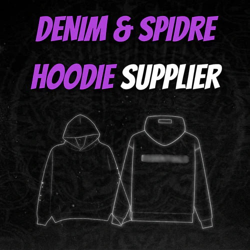 DENIM & SPIDRE HOODIE SUPPLIER